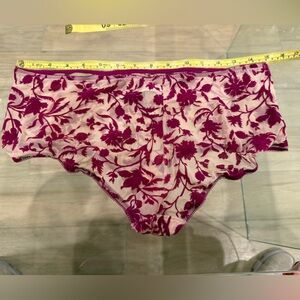 Victoria's Secret Fuchsia and Cream Floral Panties